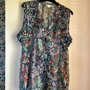 Sheer multicolored top